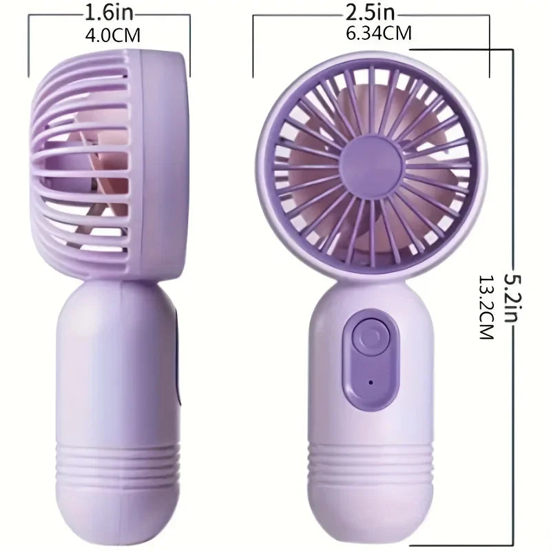 USB Rechargeable Mini Portable Fan With Lightweight Handheld Battery Fan - Perfect For Office, Outdoor, Travel, And Camping Fan