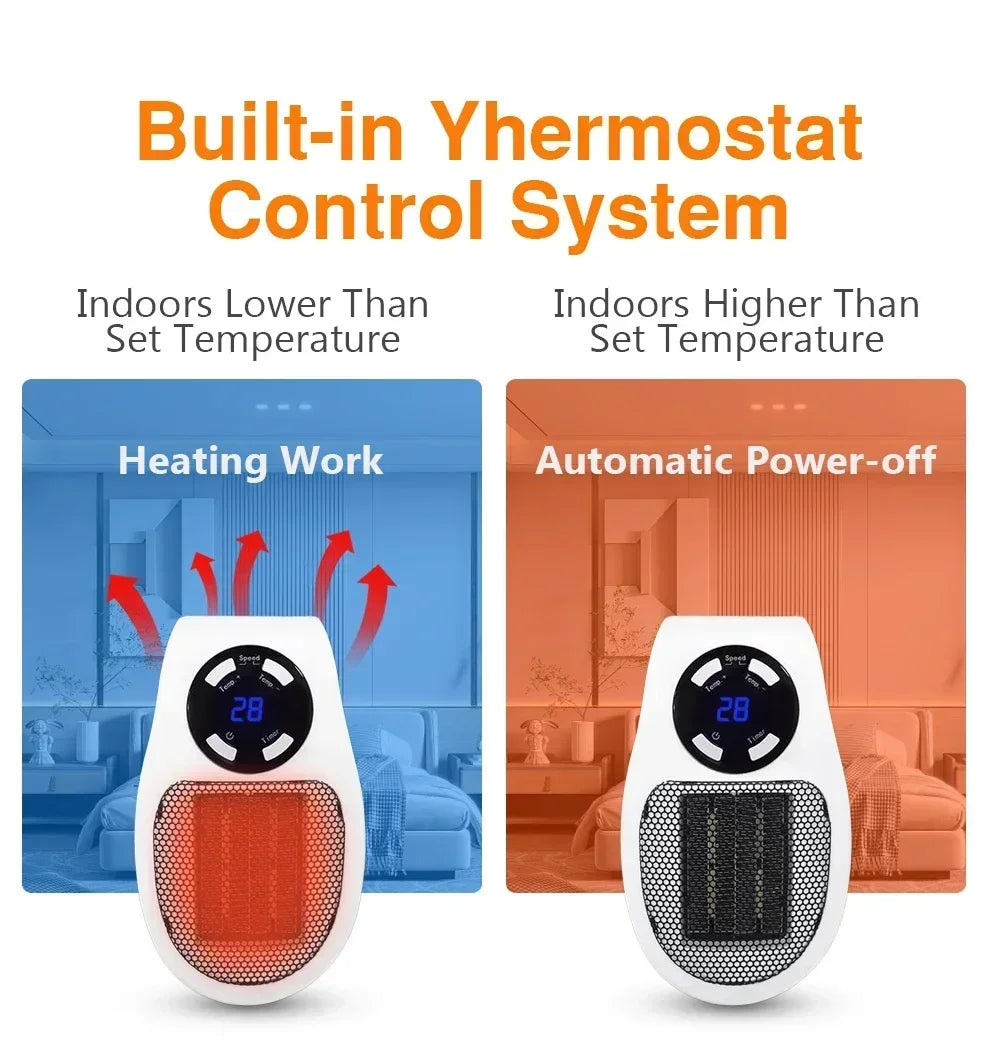 Electric Heater Portable Heater Heating Warm Air Blower Mini Radiator Home Office Warmer Machine for Winter