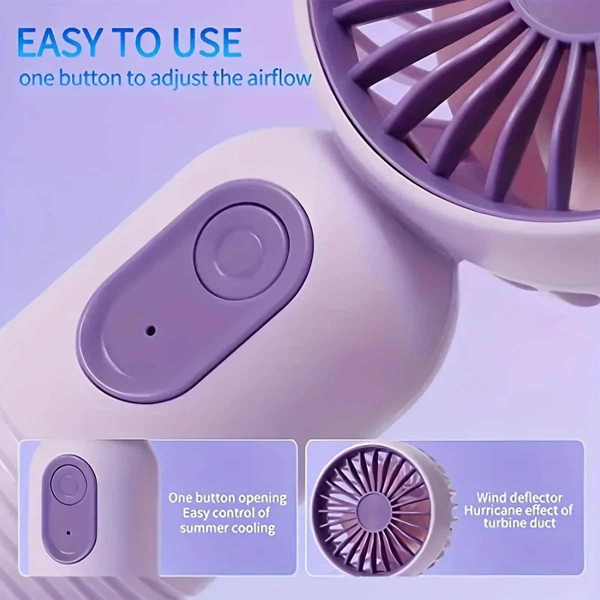 USB Rechargeable Mini Portable Fan With Lightweight Handheld Battery Fan - Perfect For Office, Outdoor, Travel, And Camping Fan