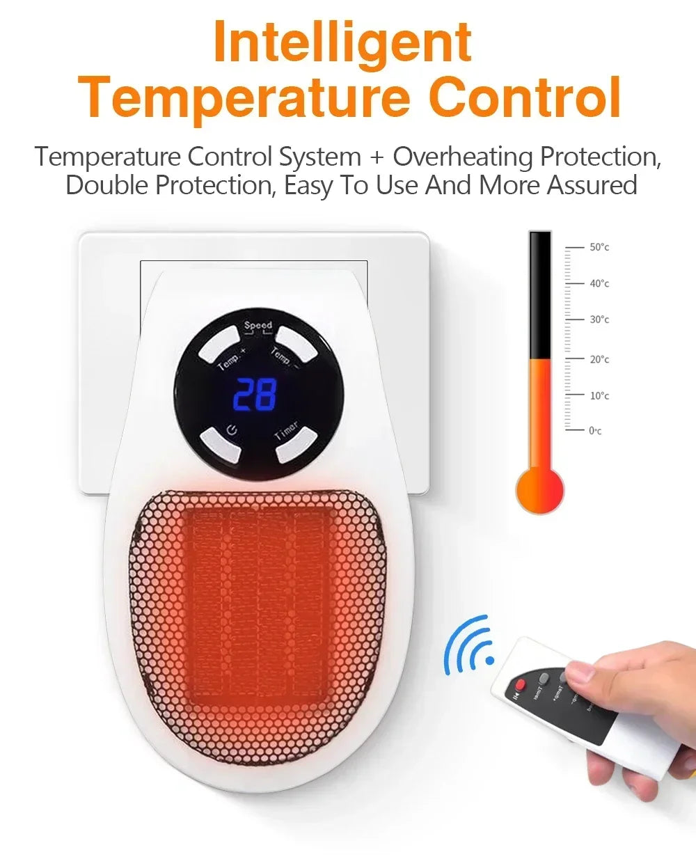 Electric Heater Portable Heater Heating Warm Air Blower Mini Radiator Home Office Warmer Machine for Winter