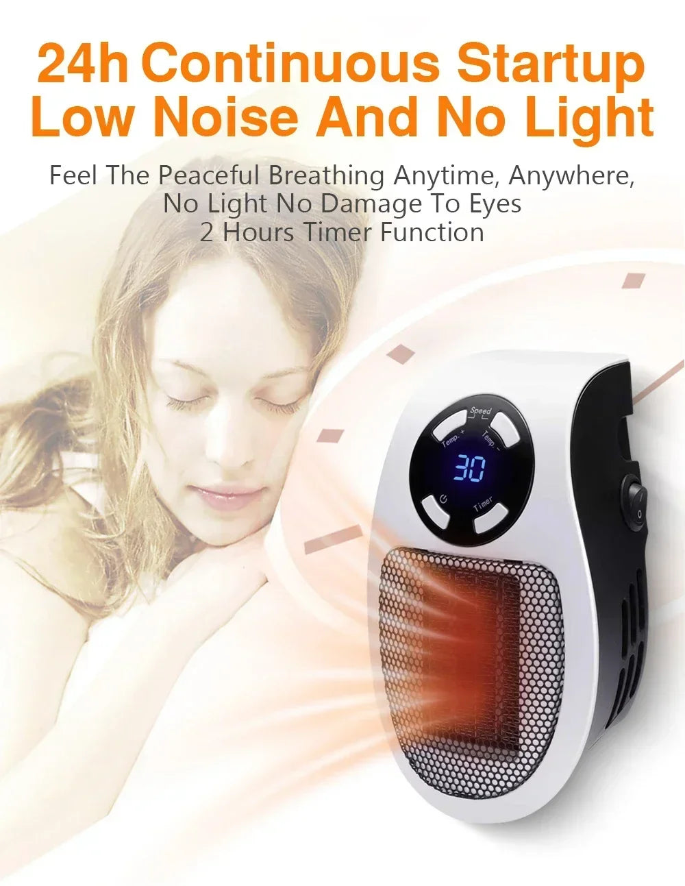 Electric Heater Portable Heater Heating Warm Air Blower Mini Radiator Home Office Warmer Machine for Winter