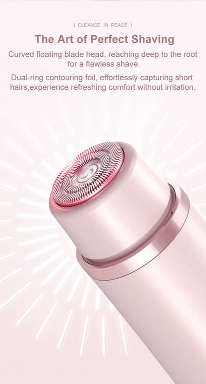 2 in 1 Dual-Head Painless Women Electric Razors Bikini Trimmer Wet Dry Use for Ladies Pubic Hair Detachable Head Electric Shaver