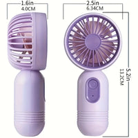 USB Rechargeable Mini Portable Fan With Lightweight Handheld Battery Fan - Perfect For Office, Outdoor, Travel, And Camping Fan