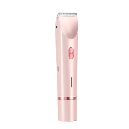 2 in 1 Dual-Head Painless Women Electric Razors Bikini Trimmer Wet Dry Use for Ladies Pubic Hair Detachable Head Electric Shaver
